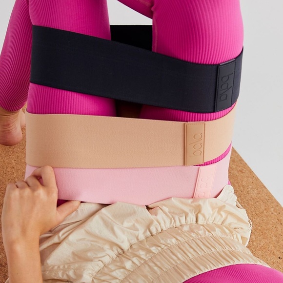 Bala Resistance Bands Fitness 3 pack Brand New Charcoal Sand Blush black pink - Picture 4 of 5